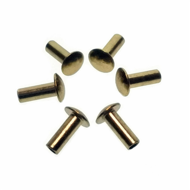 Custom rivets Manufacturer's price Copper rivet round head flat head hollow rivet for furniture