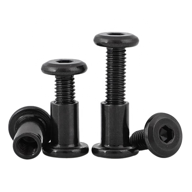 Joint Connector screws Stainless Steel Black Hex Socket Head Furniture Bolt Nut Set Male And Female Binding Post Chicago Screw