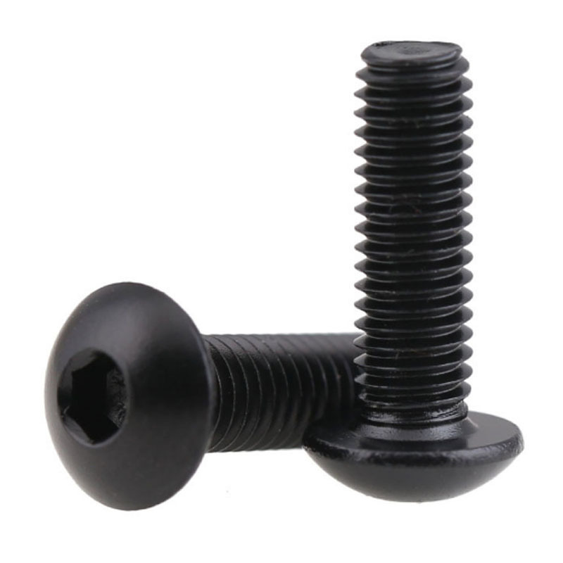 Stainless Steel Hex Socket Button Machine Screws Black Oxide Carbon Steel Bolt