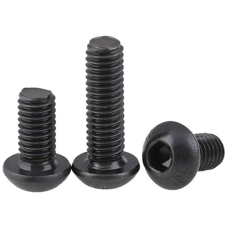 Stainless Steel Hex Socket Button Machine Screws Black Oxide Carbon Steel Bolt