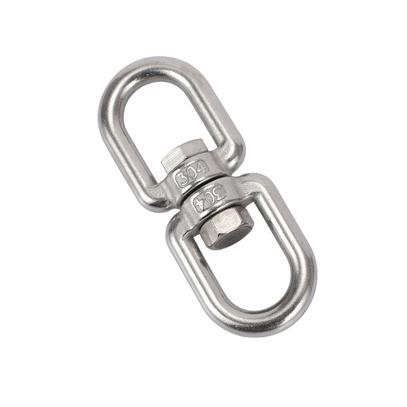 Stainless Steel Swivel Ring Durable Double Ended Eye Anchor Chain Hook Shackle Rigging Accessories Connector Clasp for Swings