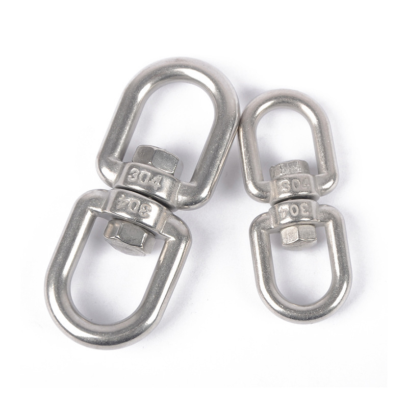 Stainless Steel Swivel Ring Durable Double Ended Eye Anchor Chain Hook Shackle Rigging Accessories Connector Clasp for Swings