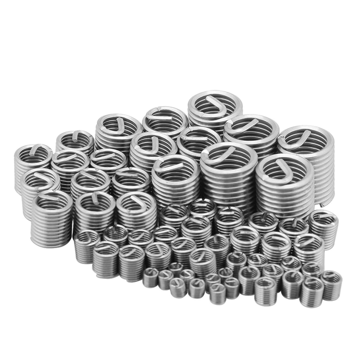 M18 304 Stainless Steel Screw Threaded Inserts Steel Wire Thread Stainless Steel Screw Wire Screw Sleeve