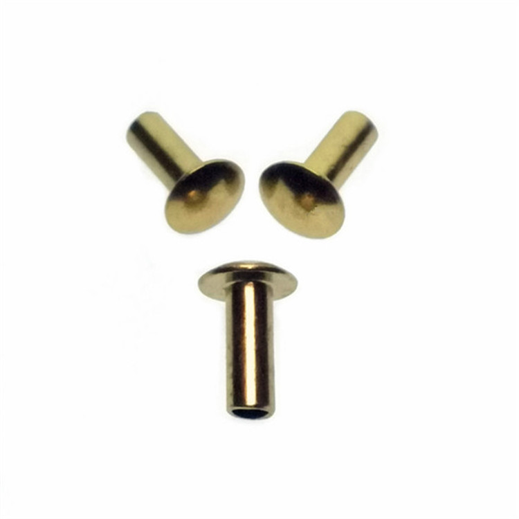 Custom rivets Manufacturer's price Copper rivet round head flat head hollow rivet for furniture