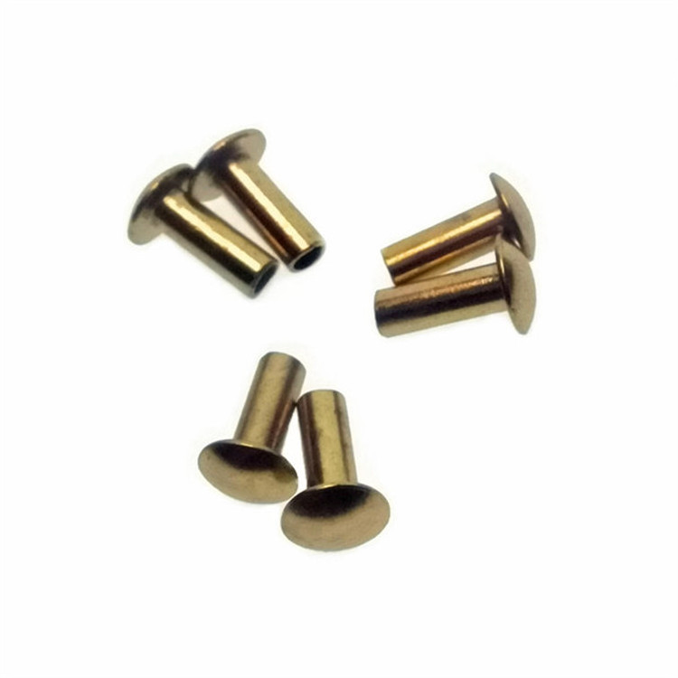 Custom rivets Manufacturer's price Copper rivet round head flat head hollow rivet for furniture