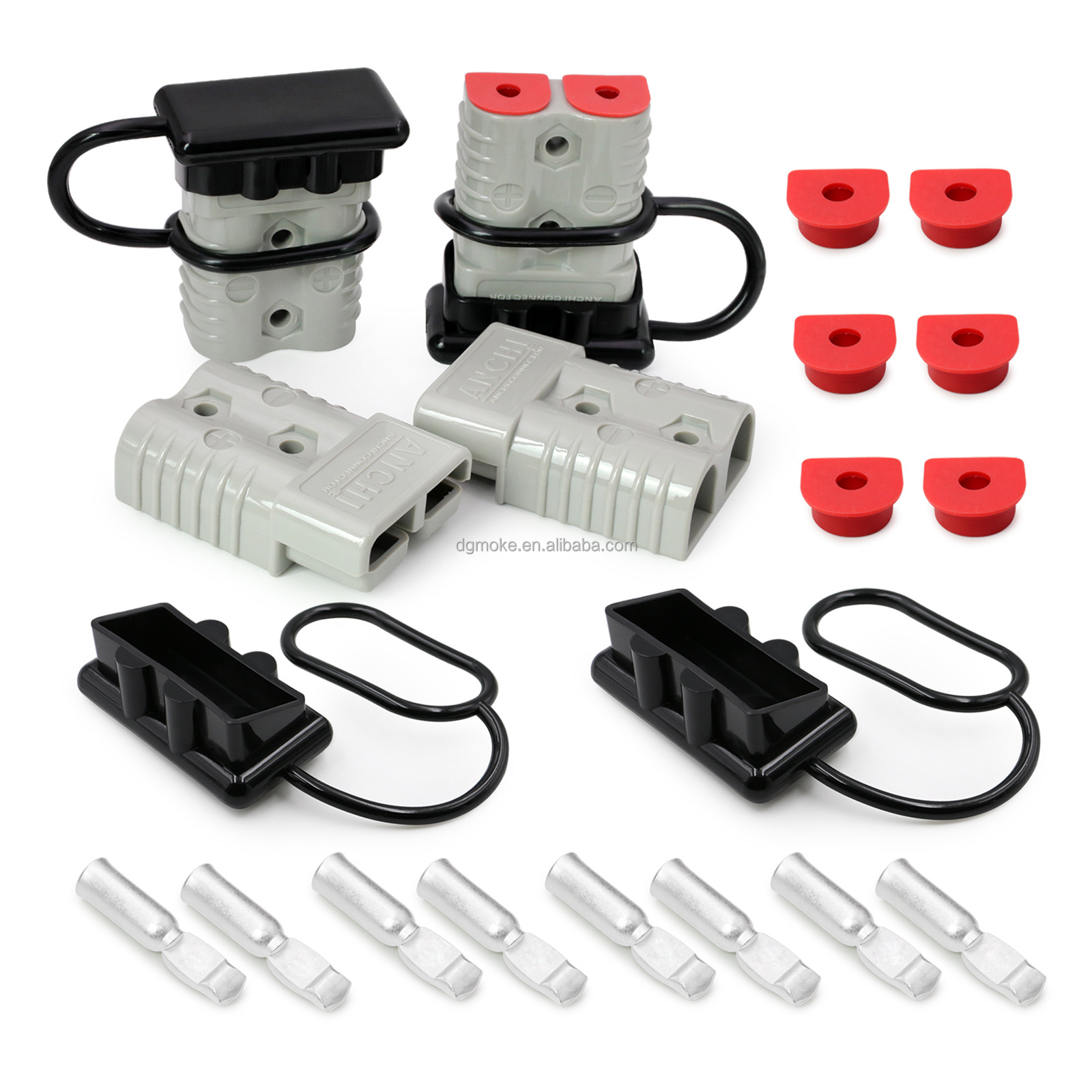 4PCS Battery Connector 175A 1/0,2,4AWG Battery Quick Connect Disconnect Plug for Car Inverter Winch Trailer Electrical Devices