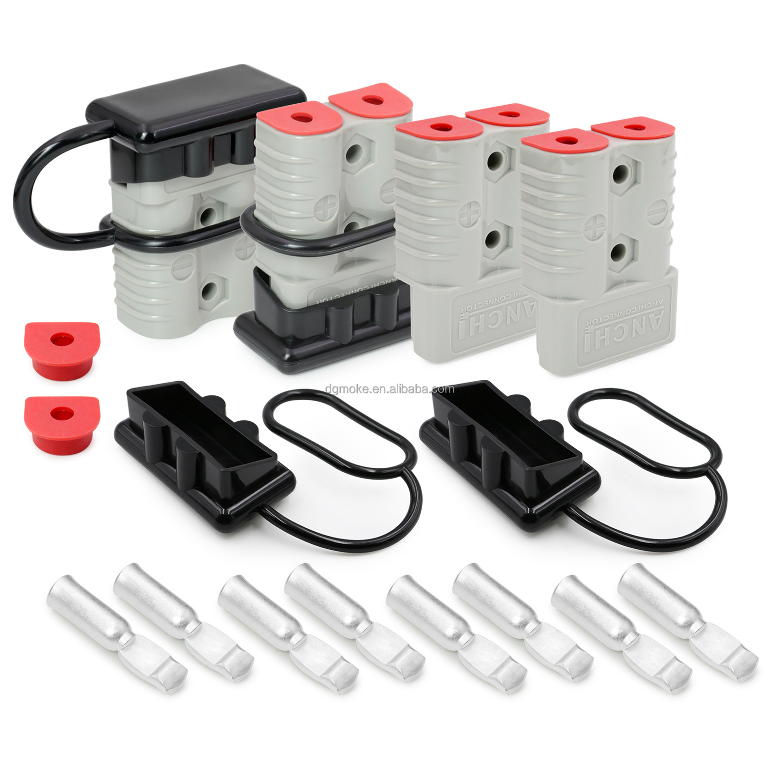 4PCS Battery Connector 175A 1/0,2,4AWG Battery Quick Connect Disconnect Plug for Car Inverter Winch Trailer Electrical Devices