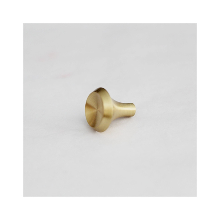 Brass Brushed Solid Round Gold Furniture Kitchen Dresser Knob and Handle Brass Cabinet Door Knob