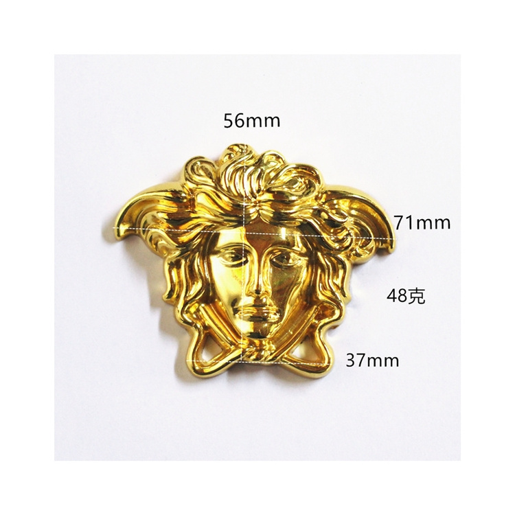 Furniture Hardware Shiny Golden Decorative Lion Head Round Drop Door Zinc Alloy Knocker Pull Ring Handle