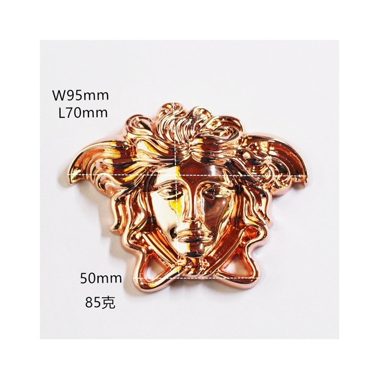 Furniture Hardware Shiny Golden Decorative Lion Head Round Drop Door Zinc Alloy Knocker Pull Ring Handle