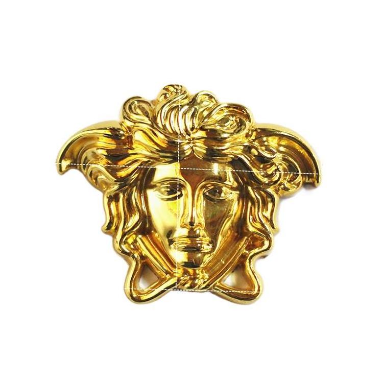 Furniture Hardware Shiny Golden Decorative Lion Head Round Drop Door Zinc Alloy Knocker Pull Ring Handle