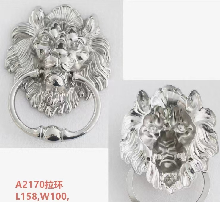 Hot Sale Factory Direct Kitchen Cabinet Ring Pull Handle Head Door Decoration Lion Knockers Handle For Furniture