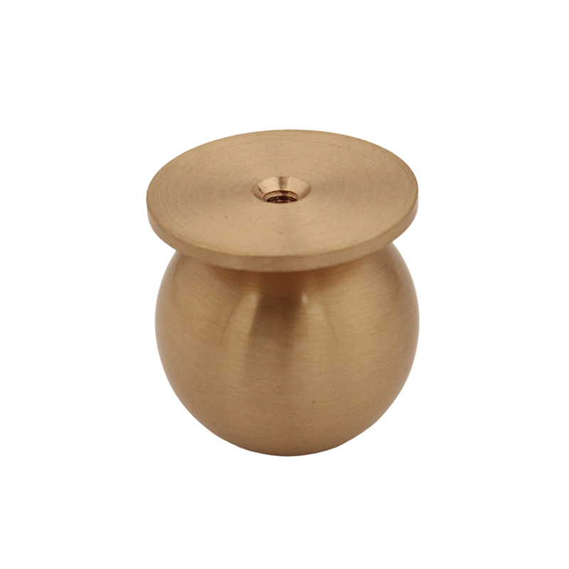 American Pure Brass Pull Brushed Solid Round Gold Furniture Kitchen Dresser Knob and Handle Brass Cabinet Door Knob