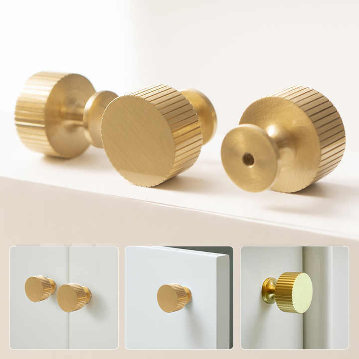 Custom Furniture Hardware Zinc Alloy Cabinet Door Decorative Handle Gold OEM European Style Knob Drawer Hollow Handle