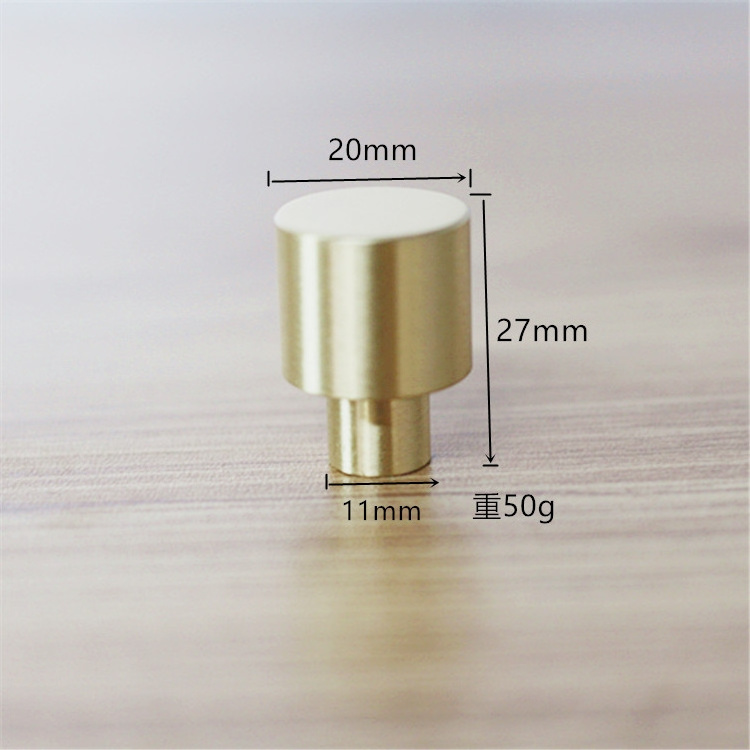 Simple Pure Brass Round Solid Single Hole Drawer Cabinet Knobs Solid Brass Kitchen Door Handle Knobs