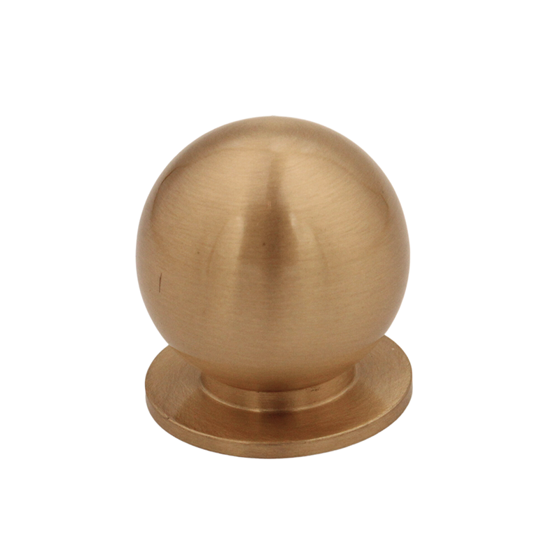 American Pure Brass Pull Brushed Solid Round Gold Furniture Kitchen Dresser Knob and Handle Brass Cabinet Door Knob