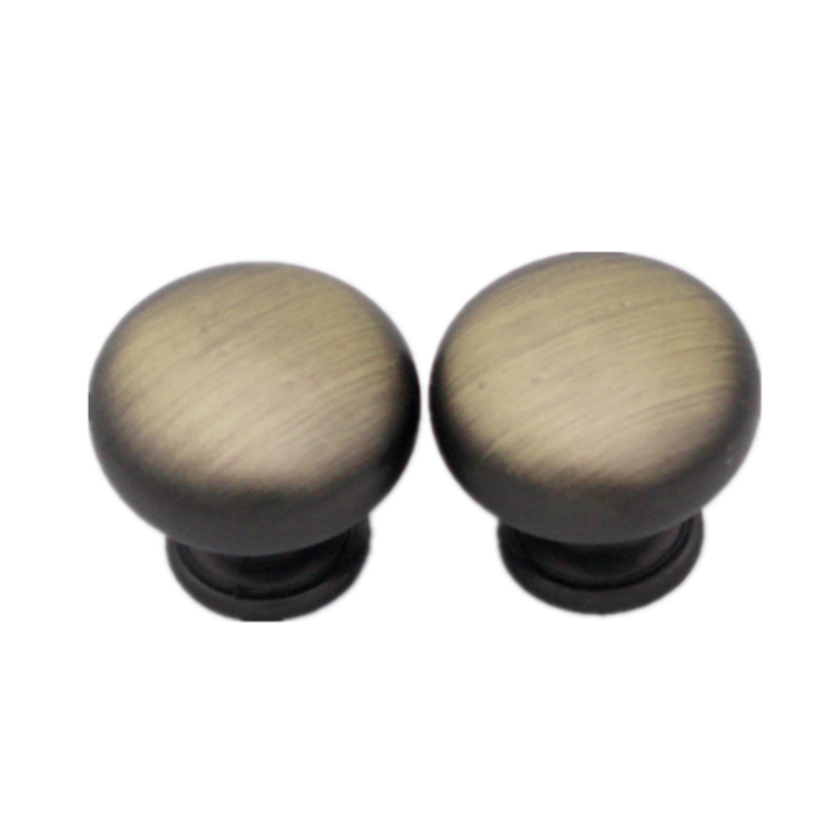 Stock Alloy Zinc Round Drawer Knobs Antique Brass Cabinet Knob Accessory Cabinet Drawer Pull Handle Brass Knobs