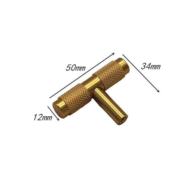 China Manufacturer Customized Modern Furniture Hardware Copper Solid Brass Cabinet Aluminum Alloy Door Knurled Handles