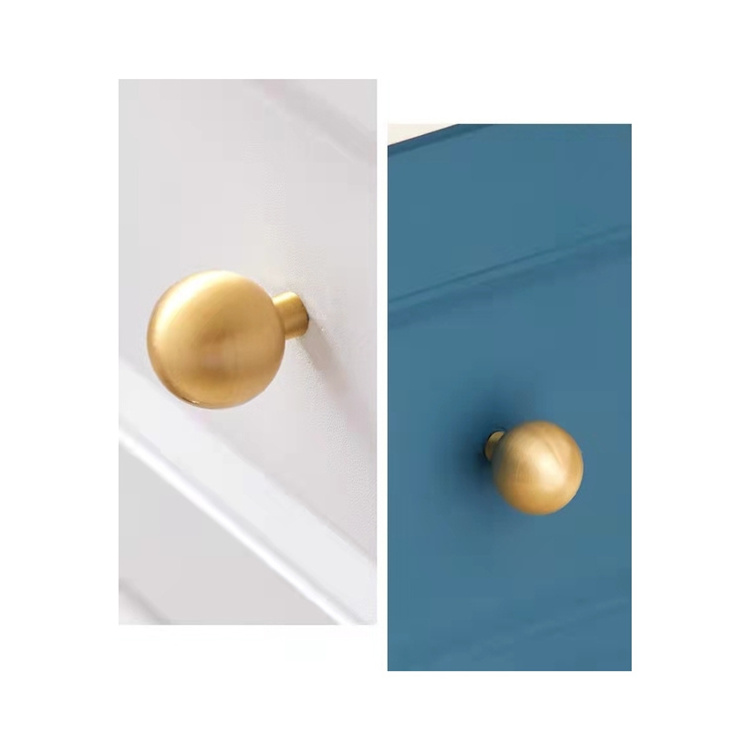 Cabinet Handles Kitchen Cabinets Handle Drawer Pulls Brass Material Cabinet Door Knobs Furniture Round Knob