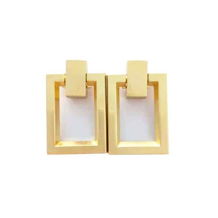 Hoone Luxury Cupboard Wardrobe Drawer Gold Pull Handles Antique Furniture Kitchen Solid Brushed Brass Door Cabinet Handles