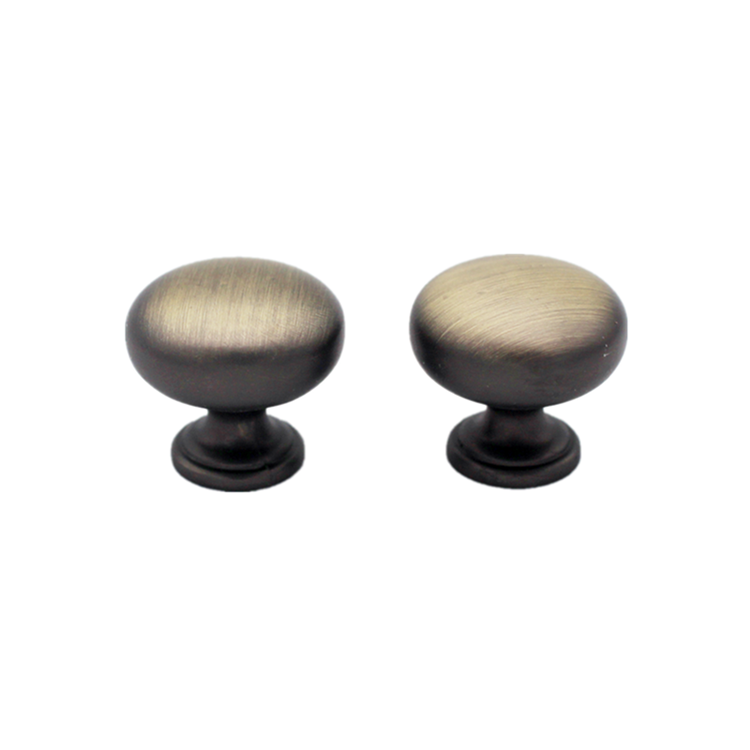 Stock Alloy Zinc Round Drawer Knobs Antique Brass Cabinet Knob Accessory Cabinet Drawer Pull Handle Brass Knobs