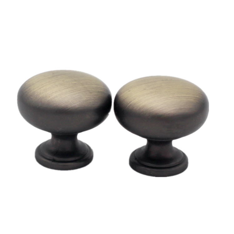 Stock Alloy Zinc Round Drawer Knobs Antique Brass Cabinet Knob Accessory Cabinet Drawer Pull Handle Brass Knobs