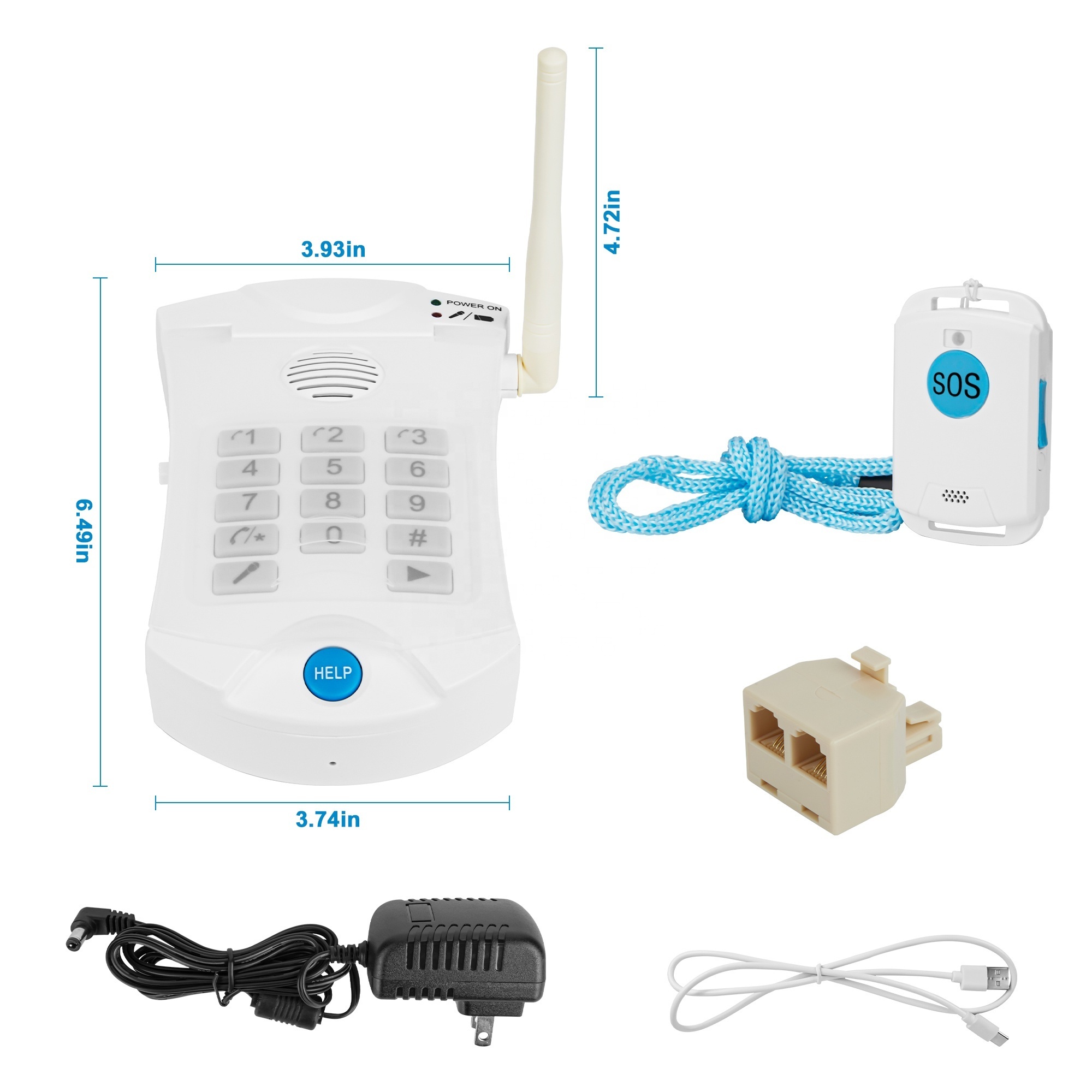 GSM Alarm System Panic Alert Emergency SOS Panic Button Alarm Auto Dial Elderly Medical Alert Help Alarm