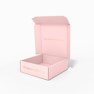 Oem Factory Custom Logo Pink Color Cosmetic Corrugated Packaging Mailer Box Shipping Box Paper Box For Small Business