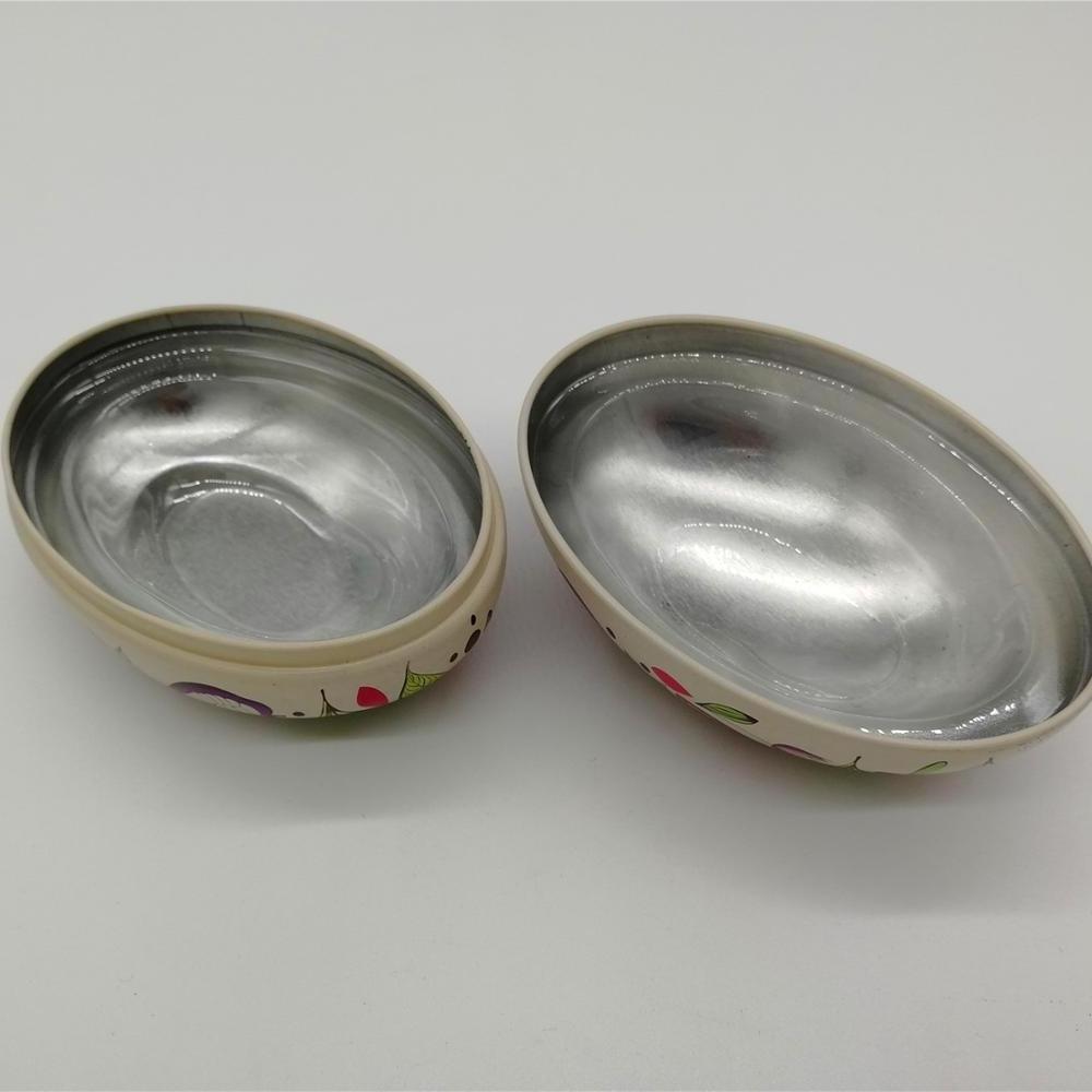 Hot selling mint metal tin box egg shaped market popular box