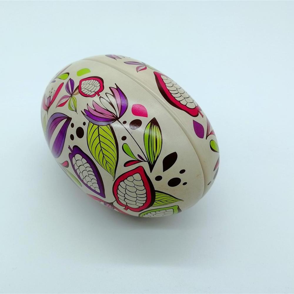 Hot selling mint metal tin box egg shaped market popular box