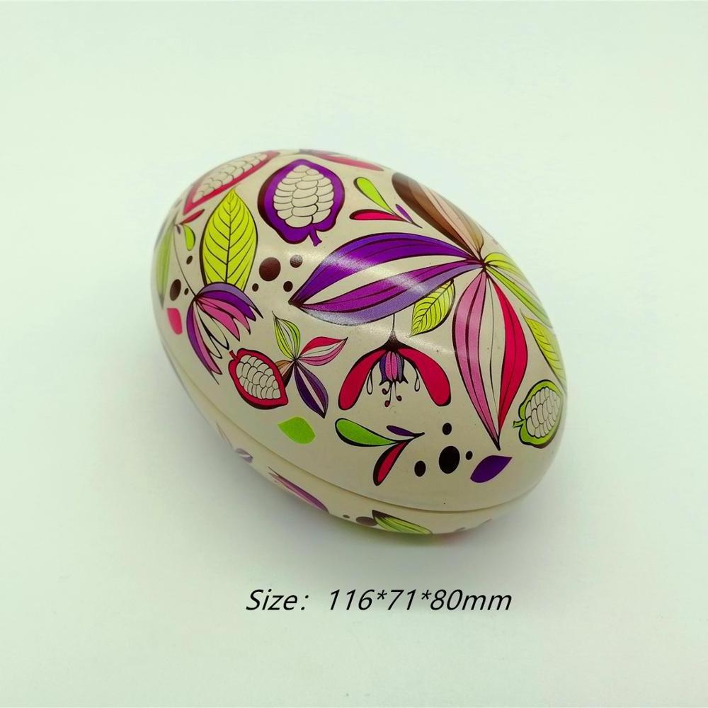 Hot selling mint metal tin box egg shaped market popular box