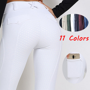 White Full Grip Competition Pantalon Equitation Horse Riding Tight Waist Belt Equestrian Leggings Women Equestrian Clothing