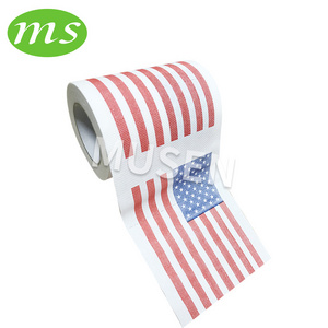 Manufacturers supply American flag creative customizable printing roll toilet paper