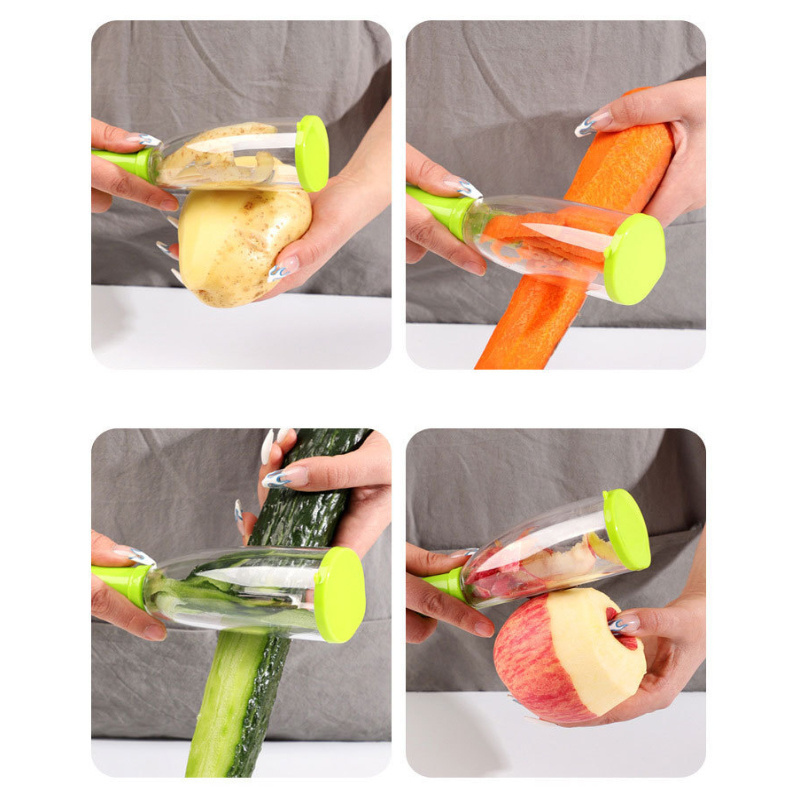 2021 Smart Kitchen Gadget For Home Stainless Steel Apple Fruit Palm Peeler For Potato Vegetable