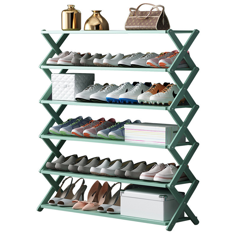 Amazon top selling Portable Multi Tier Foldable Bamboo Shoe Organizer Rack Multifunctional Storage Free Standing Shoe Shelf wood