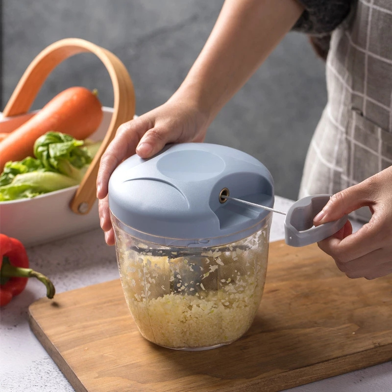 2023 Manual Food Chopper Manual Pull Hand Blender Vegetable Chopper Meat Baby Food Maker Processor