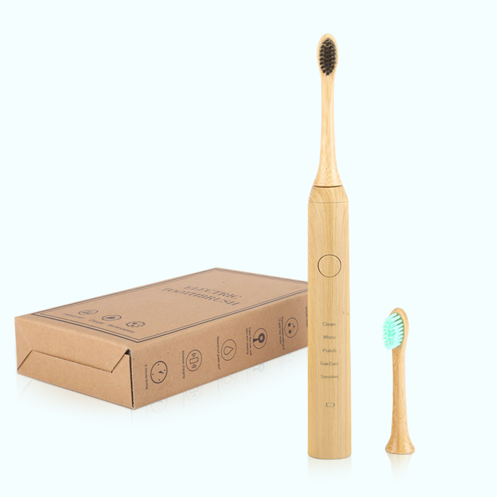 800mah Multi-color Fashion Panel Mini Smart Time Bamboo Maglev Sonic Electric Toothbrush for Cleaning the Tooth