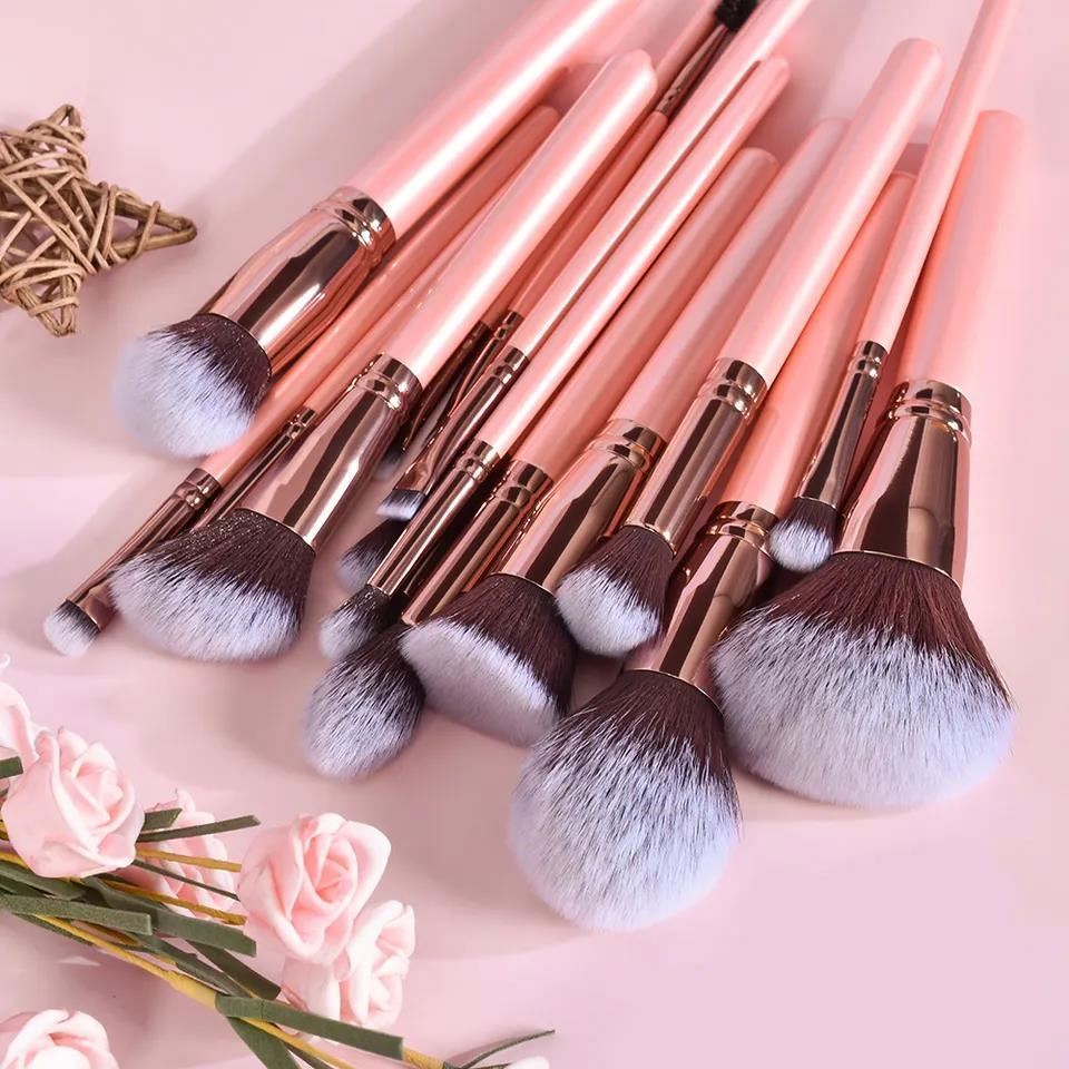 2023 Luxury Brush Natural Pile Hair High quality Famous Brand Flat Round Foundation Goat Hair Makeup Brushes