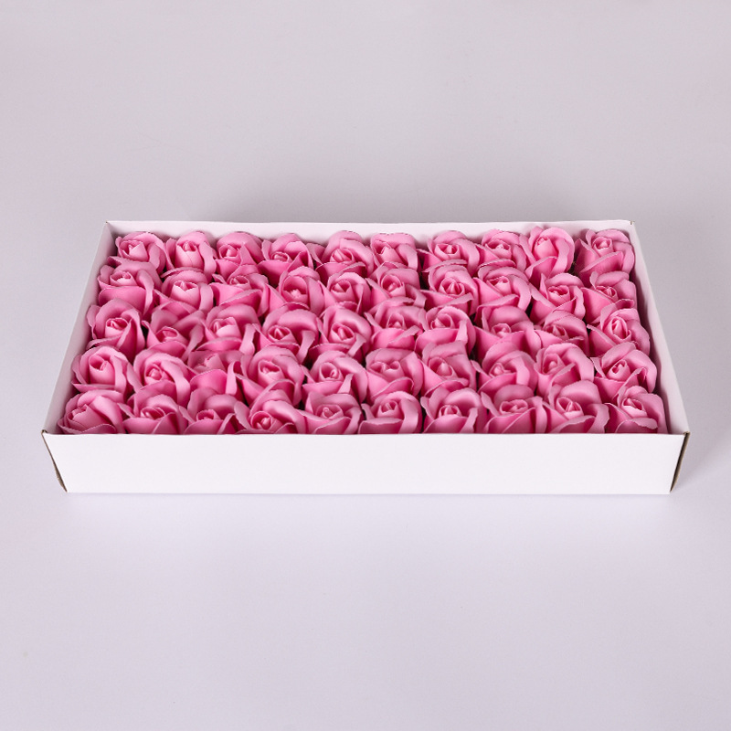 Wholesale 50 Pcs/box Three Layer Soap Flowers Plants Rose Pedicure Soap Flowers