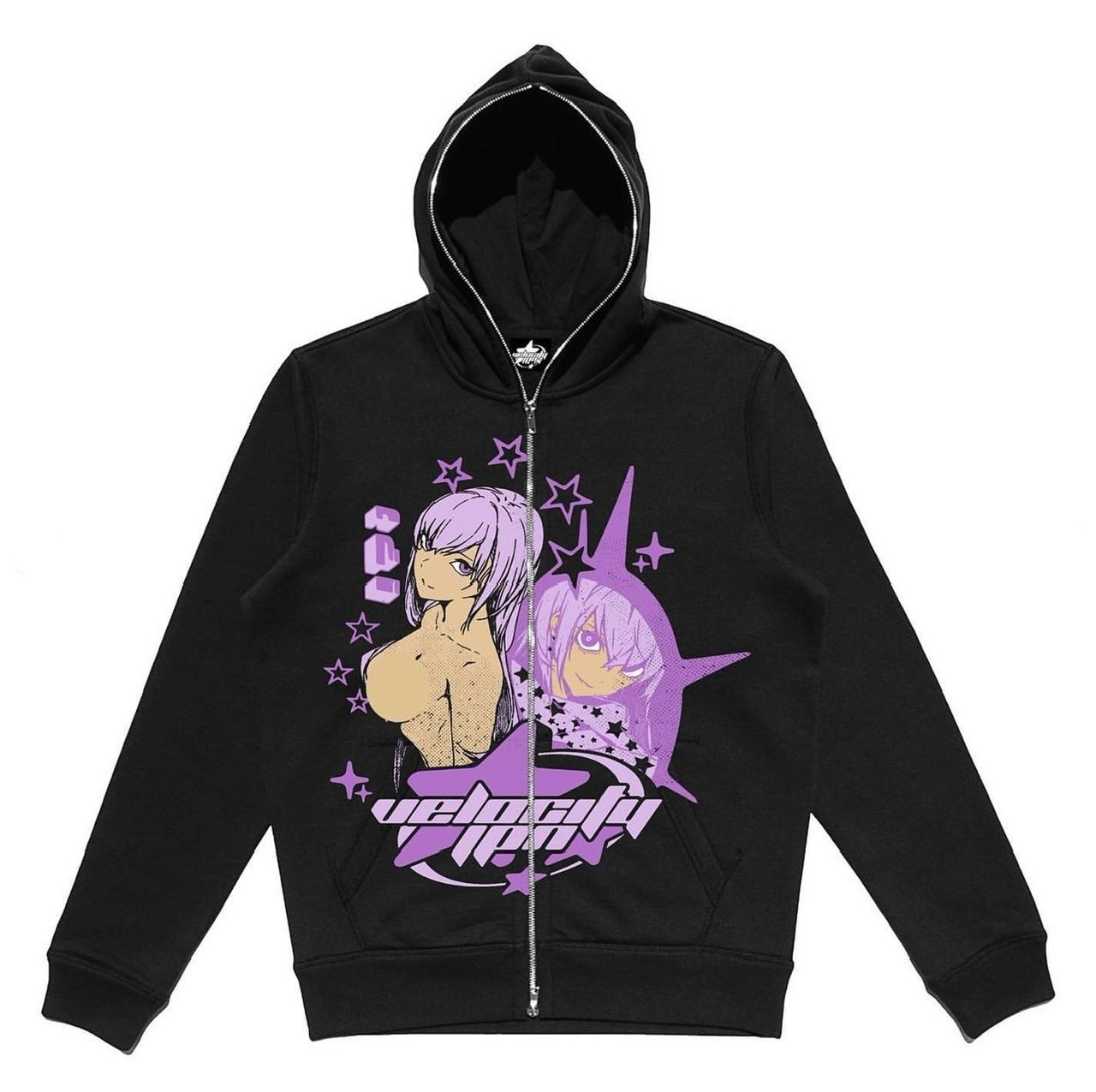 ready stock full zip up hoodie with custom zipper print cheap price full face zip up hoodie