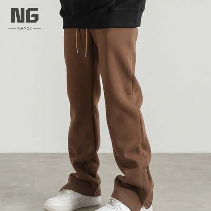 Custom autumn and winter stack pant sweatpants fashion high quality stacked pants flared trousers men