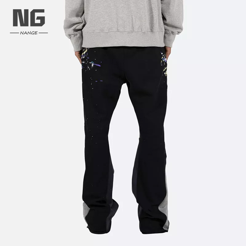 Custom Logo Wide Leg Mens Flare Sweatpants Men Flare Sweat Pants