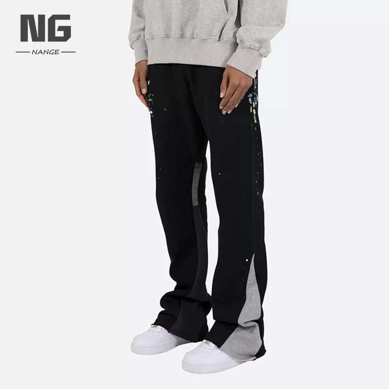 Custom Logo Wide Leg Mens Flare Sweatpants Men Flare Sweat Pants