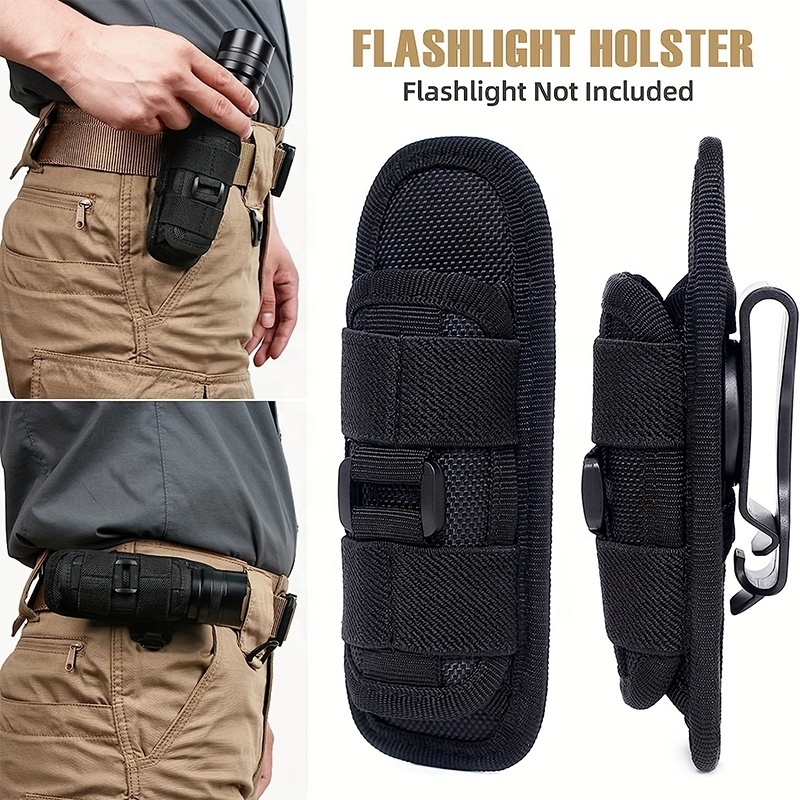 Tactical Smartphone Holster Molle Flashlight Pouch Holster Case Gadget Attachment Belt holder Waist Bag Hunting Light Holster