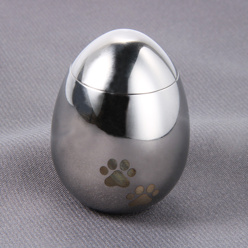 Customized Animals Coffin Memorial Message Pet Cremation Cat Dog Urns Furnace Pet Ash Casket Urn Stainless Steel Metal Urn