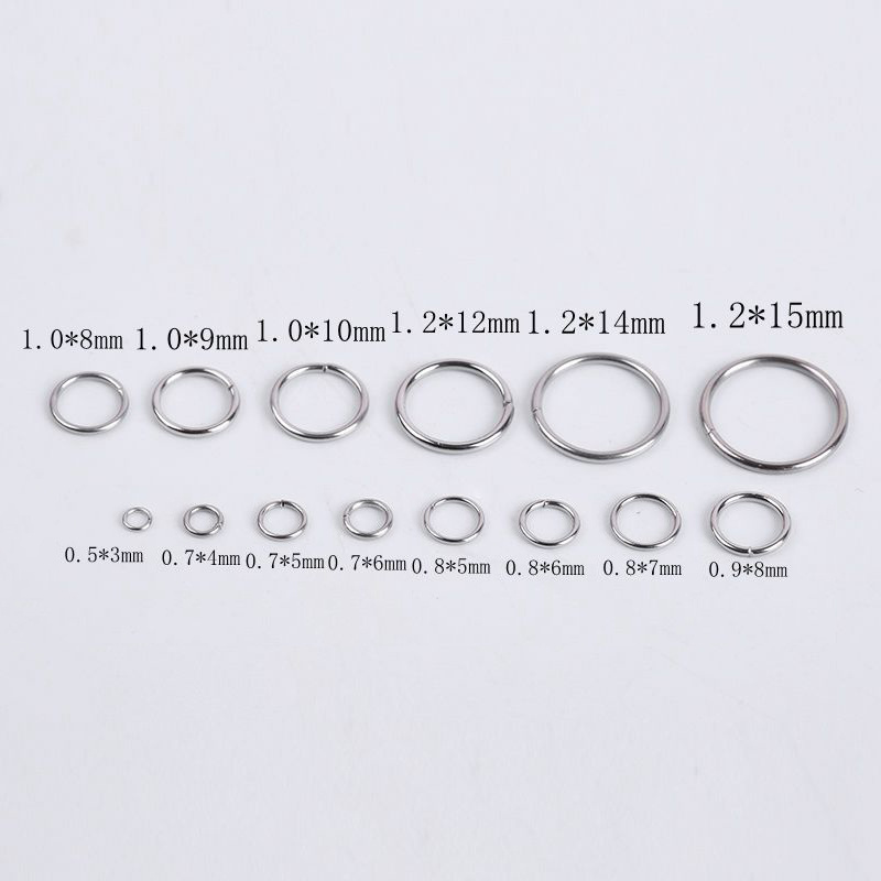 Wholesale Stainless Steel  DIY Jewelry Findings Open Single Loops Split Ring Jump Rings For Jewelry Making