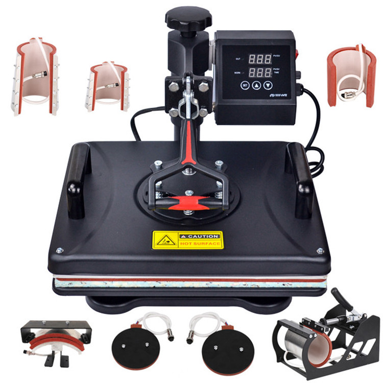 Rruida 8 In 1 Heat Press Machines For T-Shirt/Mug/Hat/glass/Ceramic Digital Swing Away Heat Press Machine Printing