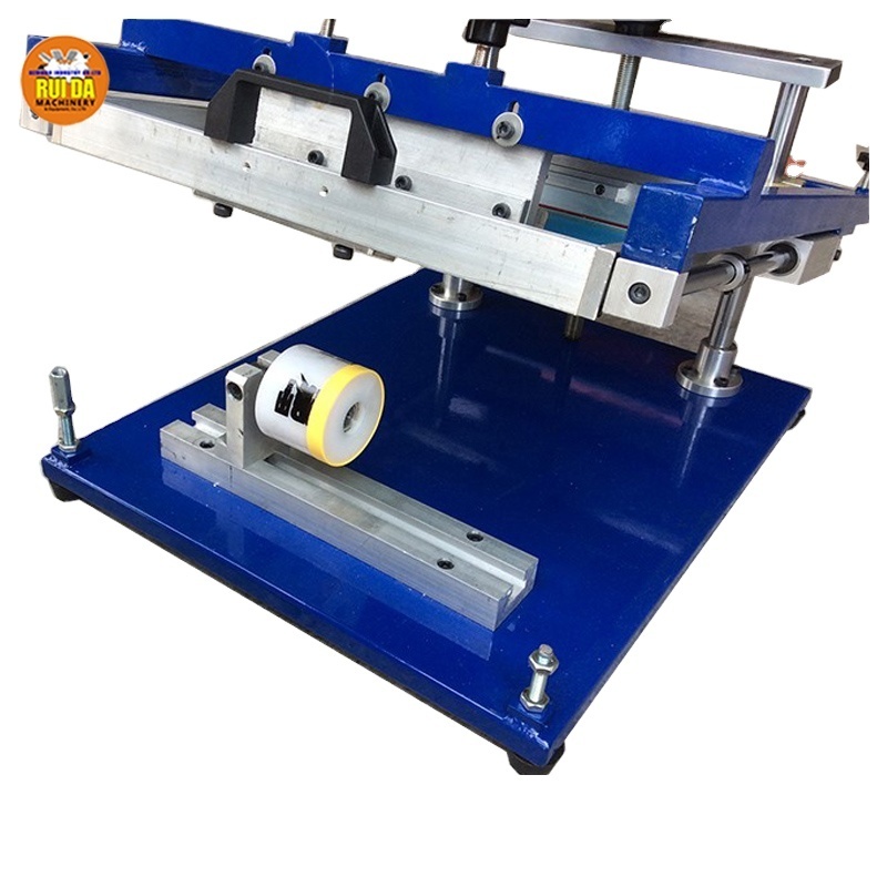 NS202 cup printing machine 1 color bottle printer,manual cylindrical silk screen printer