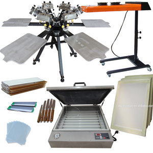 6 Color  Flatbed Silkscreen Printing Machine Silk Screen Printer