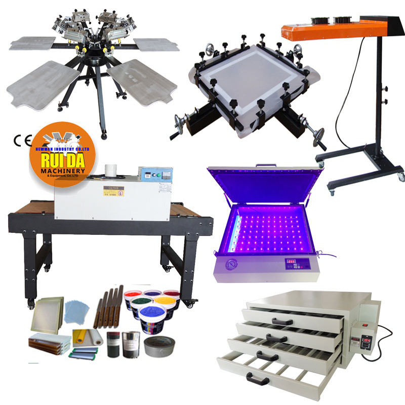 6 Color  Flatbed Silkscreen Printing Machine Silk Screen Printer